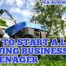 how to start a lawn mowing business